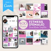 400 Fitness  (Female) Posts - Social Media Templates